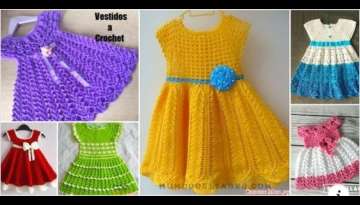 Beautiful crochet girl dresses vestidosSuper tutorial step by step