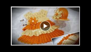 How To Crochet Baby Frill Frock (part 1)