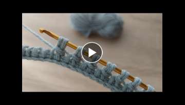 Super Very Easy Tunisian Crochet Knitting Model