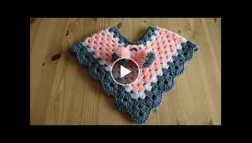 NewBorn - 3 Months Poncho - Crochet - Tutorial - English NewBorn - 3 Months Poncho - Crochet - Tutorial - English