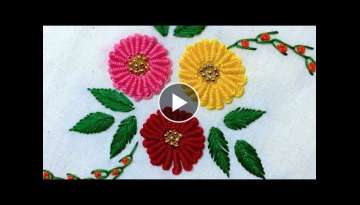 Hand Embroidery: Bullion Knot Stitch Variation Hand Embroidery: Bullion Knot Stitch Variation