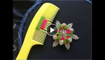 hand embroidery:sewing hacks amazing simple trick for making flower with hair comb hand embroidery:sewing hacks amazing simple trick for making flower with hair comb