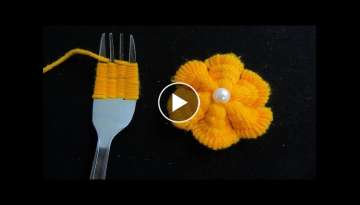 Hand Embroidery Amazing Trick, Easy Flower Embroidery Trick with Spoon, Sewing Hack Hand Embroidery Amazing Trick, Easy Flower Embroidery Trick with Spoon, Sewing Hack