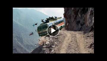 Most Dangerous mountain roads In The World, Heavy Equipment Truck Skill Driving, Dangerous trip Most Dangerous mountain roads In The World, Heavy Equipment Truck Skill Driving, Dangerous trip