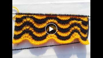 Double colour design for sweater / cardigan | HINDI | EASY KNITTING Double colour design for sweater / cardigan | HINDI | EASY KNITTING