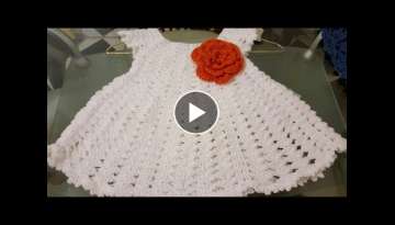 VESTIDITO EN CROCHET-de abanicos para nina VESTIDITO EN CROCHET-de abanicos para nina