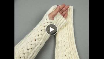 Crochet: Guantes sin dedos o Mitones  Crochet: Guantes sin dedos o Mitones
