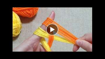 Super Easy Woolen Flower Making with Fingers - Hand Embroidery Design Trick - Amazing Sewing Hack Super Easy Woolen Flower Making with Fingers - Hand Embroidery Design Trick - Amazing Sewing Hack