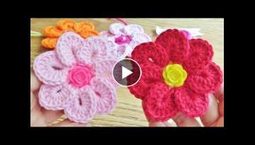 Crochet 7 Petals Flower Easy Crochet 7 Petals Flower Easy