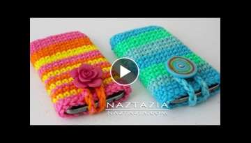 DIY Tutorial - How to Crochet Easy Mobile Cell Phone Pouch Case Cover Holder for iPhone iPod Sams... DIY Tutorial - How to Crochet Easy Mobile Cell Phone Pouch Case Cover Holder for iPhone iPod Sams...