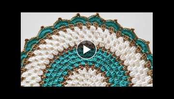 How to make easy crochet placemat pattern for beginners - simple stitch placemats knitting patter...