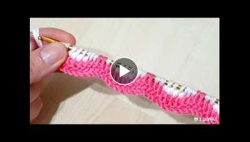 You will love this two-color Tunisian model, both very easy and very beautiful knitting crochet You will love this two-color Tunisian model, both very easy and very beautiful knitting crochet