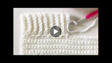 Back Loop Single Crochet Ribbed Border Back Loop Single Crochet Ribbed Border