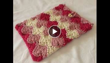How to crochet a catherine wheel iPad / phone / laptop / tablet cover How to crochet a catherine wheel iPad / phone / laptop / tablet cover