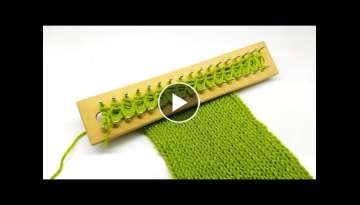 Como tejer una bufanda en telar rectangular en punto zig-zag Como tejer una bufanda en telar rectangular en punto zig-zag