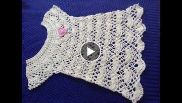 Batita para nina de 2 a 3 anos puntada de abanicos parte 1 Batita para nina de 2 a 3 anos puntada de abanicos parte 1